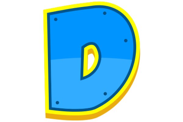 Vibrant Letter D in a Cartoon Style