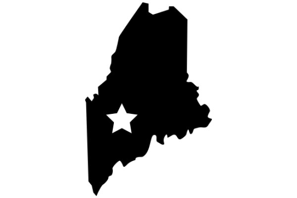 Silhouette of a Star-Topped State: A Graphic Representation of a State's Iconic Symbol