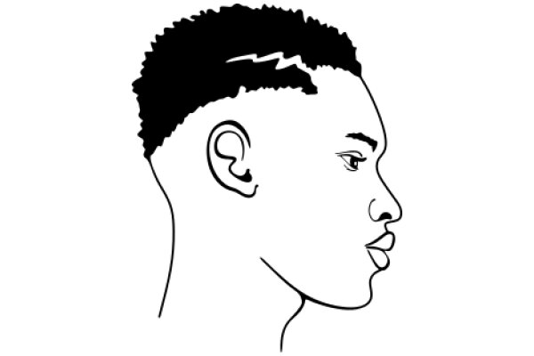 Stylized Portrait of a Man with a Fade Haircut