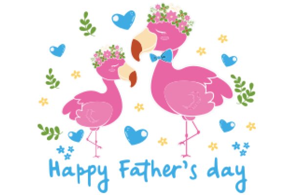 Celebrating Father's Day with Pink Flamingos and Blue Hearts