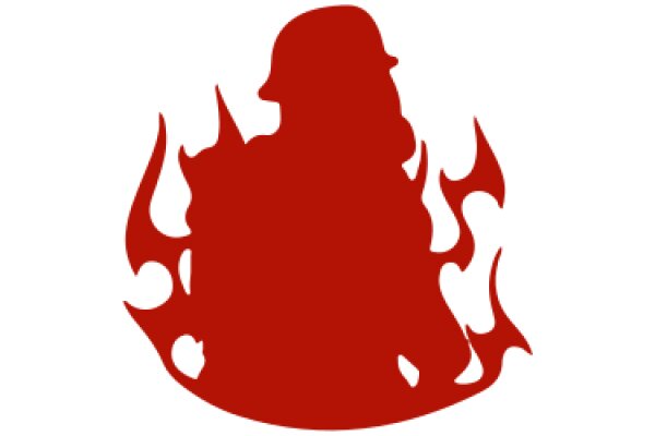 A Red Silhouette of a Firefighter