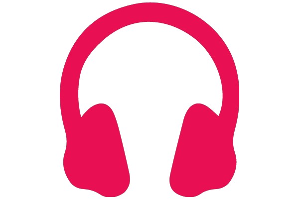 Vibrant Pink Headphones Icon