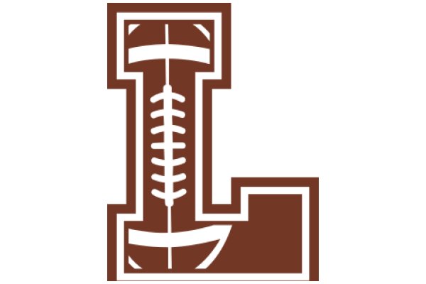 Stylized Brown Letter 'L' with a Shoe Design Inside