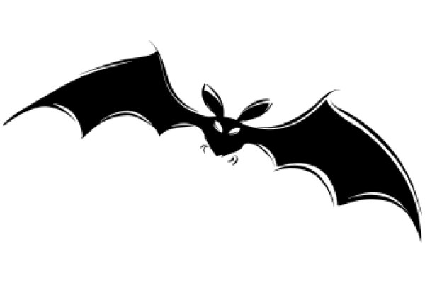 Stylized Black Bat with a Playful Expression