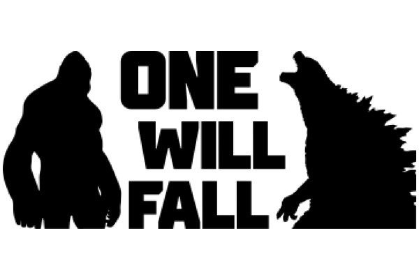 One Will Fall: A Silhouette of a Human and a Godzilla-like Creature