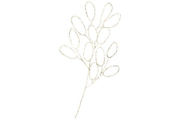 Elegant Gold-Dusted Plant Silhouette