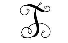 Stylized Letter 'S' with Star and Swirl Design