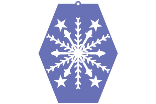 Stylized Snowflake with Star and Fish Designs