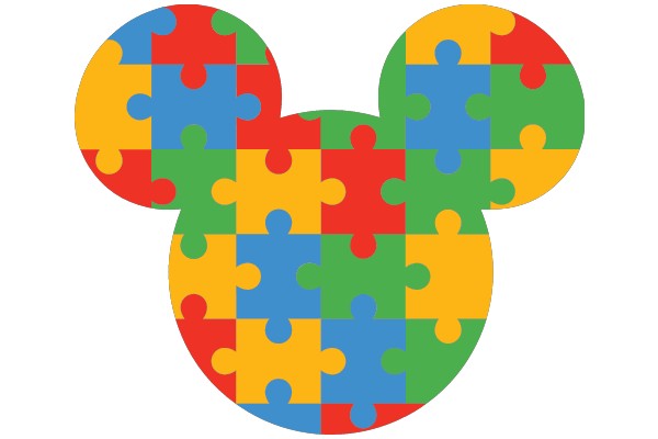 Vibrant Puzzle Mickey Mouse Logo