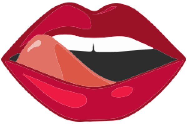 A Vivid Illustration of a Red Lipstick-Filled Mouth