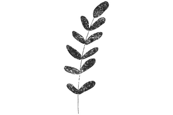 Elegant Art: A Stylized Plant Silhouette