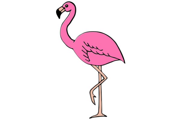 A Pink Flamingo Illustration