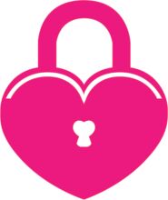 A Vibrant Pink Heart-Shaped Lock Icon