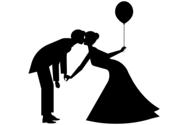 A Silhouette of a Romantic Moment: A Man Kisses a Woman's Hand