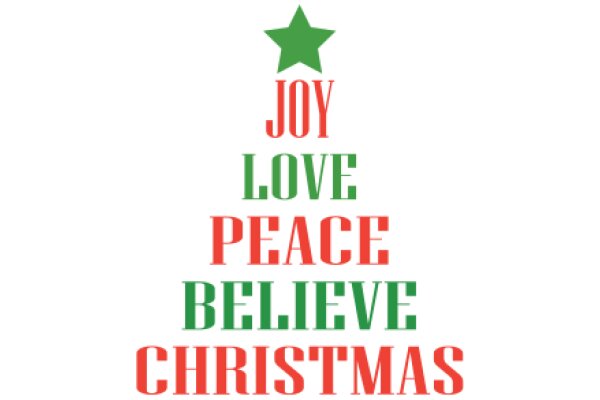 Joy, Love, Peace, Believe Christmas Tree