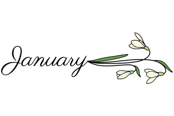 January's Embrace: A Floral Illustration