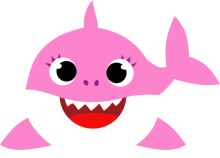 Whimsical Pink Shark with Big Eyes and a Smile