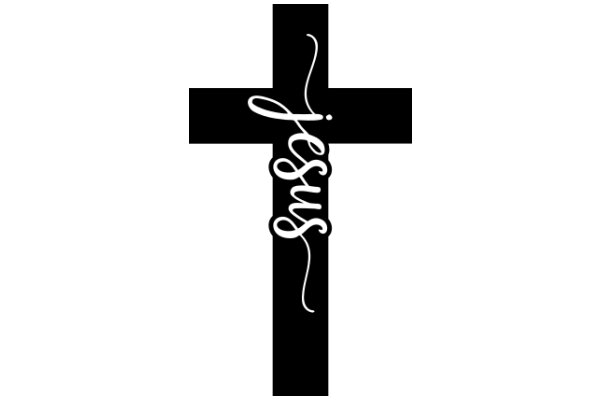 Cross with the Word 'Jesus' Inscribed