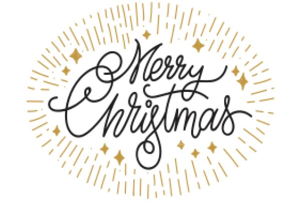 Merry Christmas: A Festive Greeting in Gold and Black