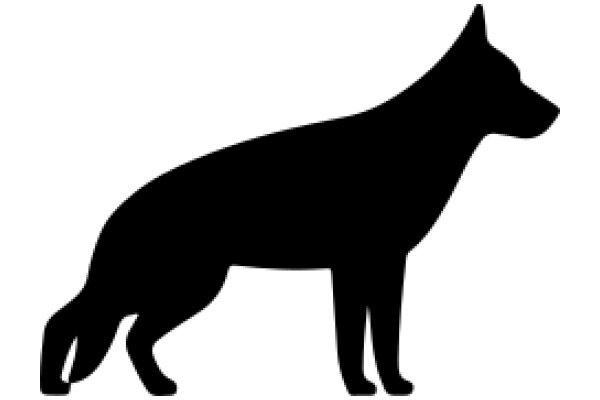 A Silhouette of a Dog, Standing Alone