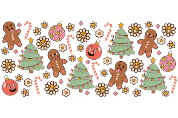 Holiday Cheer: A Festive Collection of Christmas Cookies, Trees, and Smiling Gingerbread Men