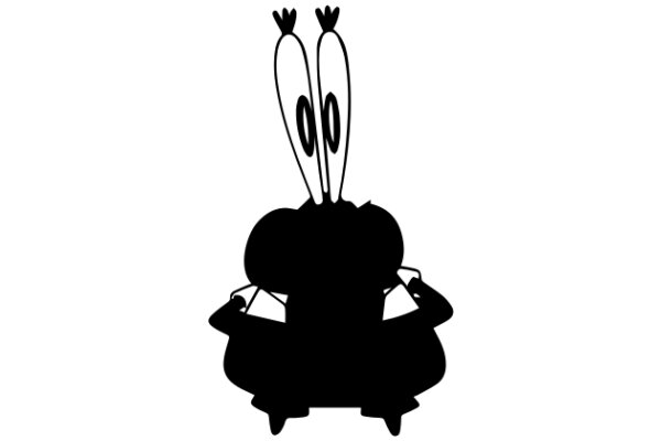 A Silhouette of a Character with Antennae