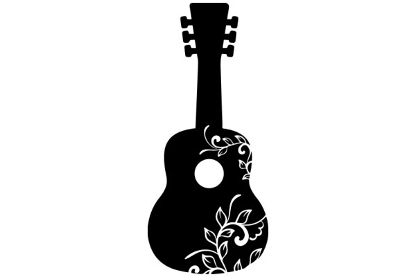 Guitar with Floral Design