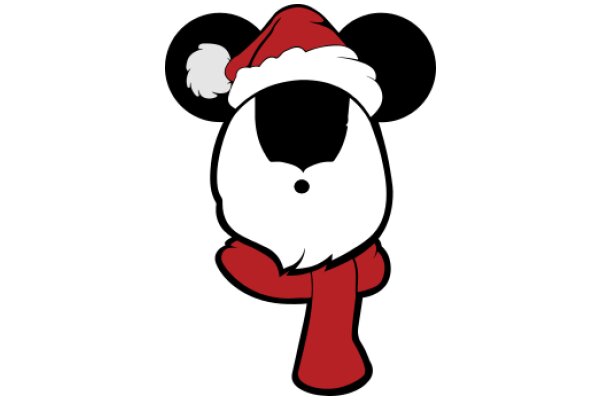 A Festive Holiday Greeting: Mickey Mouse in a Santa Hat