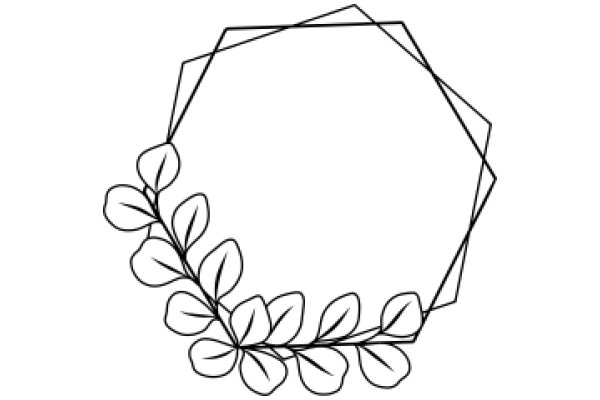 Stylized Floral Design: A Line Art