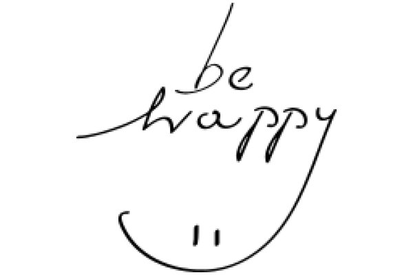 Hand-Drawn Smiley Face with the Words 'Be Happy' in a Stylized Font