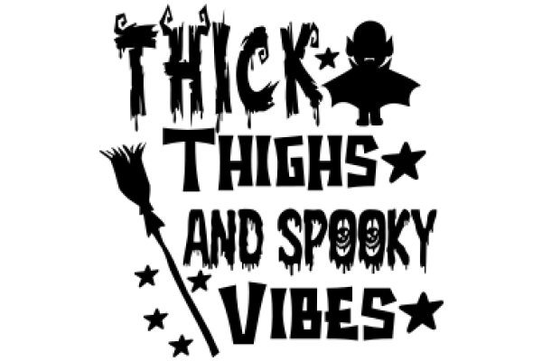 Thick Thighs and Spooky Vibes: A Halloween-themed Fitness Motivation Poster