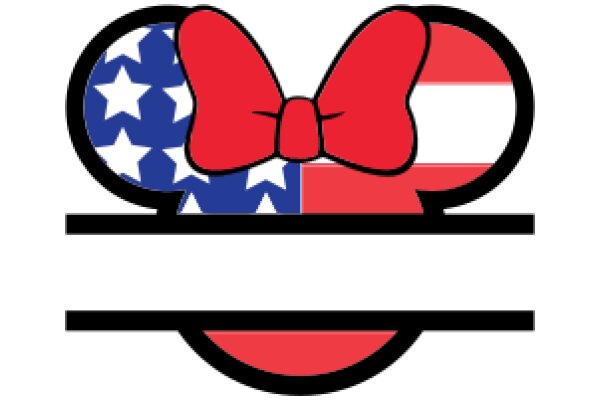 A Playful American Flag and Mickey Mouse Ears Logo