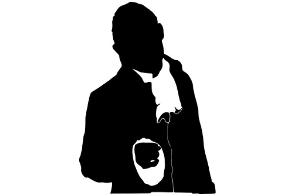 Silhouette of a Man in a Suit and Tie