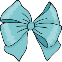 Stylish Blue Bow Illustration