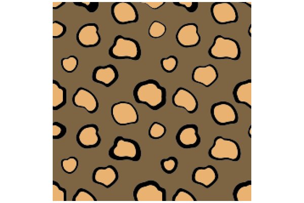 A Close-Up of a Brown Leather Pattern with Black Outlines