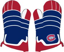 Vintage Hockey Glove Pair with Team Logo