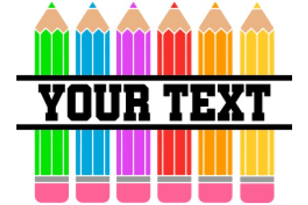 Colorful Crayons with Your Text