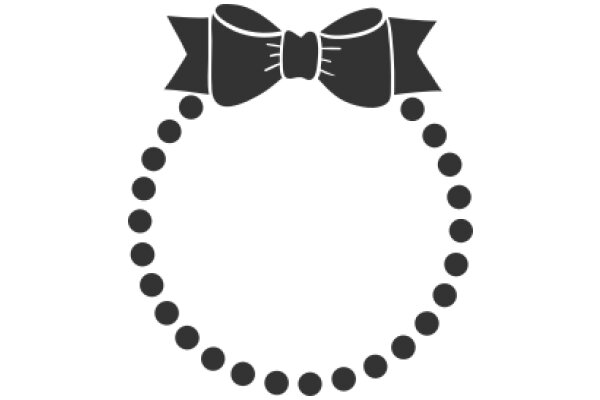 Stylish Black Bow with Circular Beads