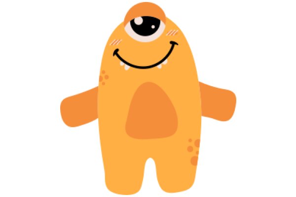 A Friendly, Orange Cartoon Character with a Big Smile and Eyes