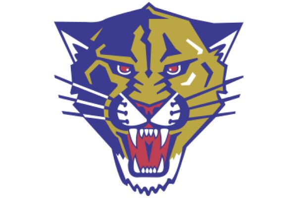 Vivid and Stylized Logo of a Tiger