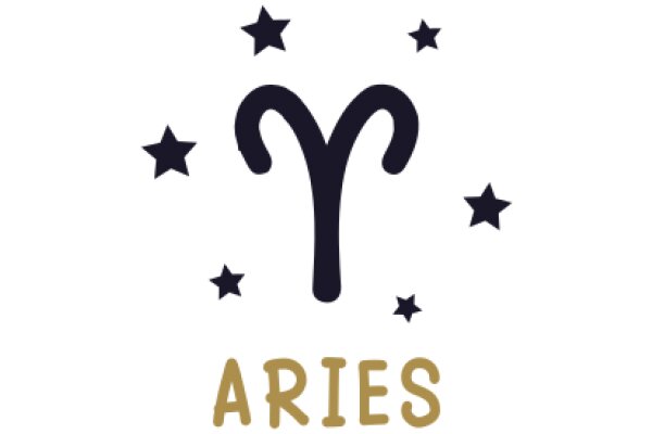 Aries Constellation Logo with Starry Background