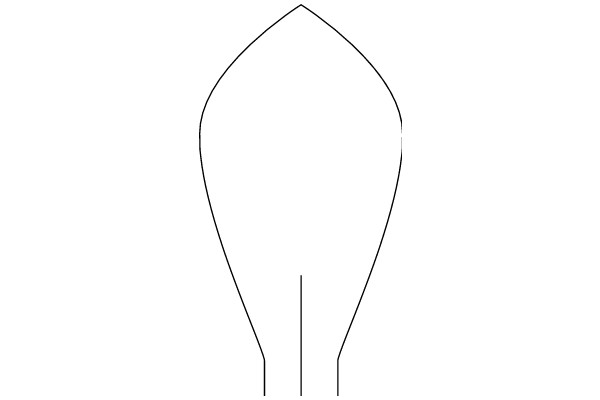 Simplified Line Art of a Hot Air Balloon