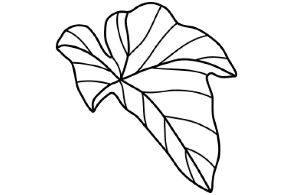 Stylized Leaf Drawing: A Simple yet Elegant Artwork