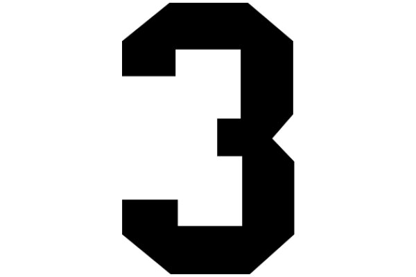 Simplistic Number Three Logo