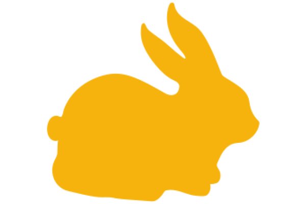 A Yellow Bunny Silhouette