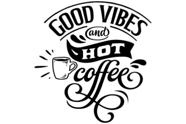 Good Vibes and Hot Coffee: A Sign for a Cozy Cafe