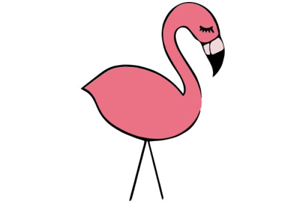 A Pink Flamingo with a Big Smile