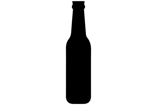 A Solid Silhouette of a Bottle