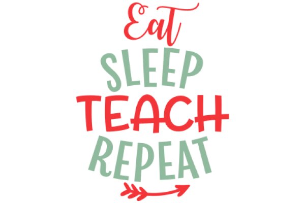 Eat, Sleep, Teach Repeat: A Graphic Design for a Motivational Poster