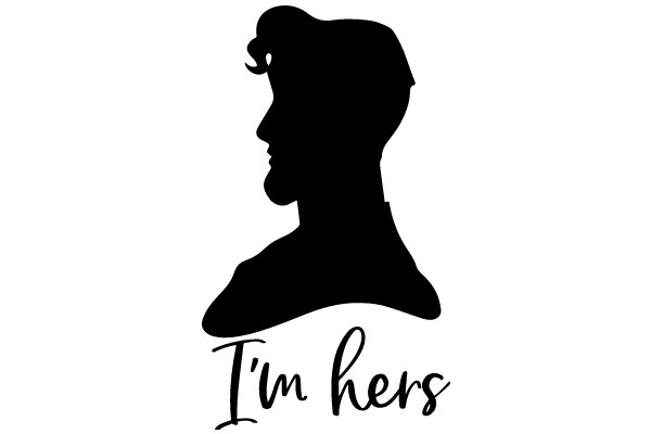 Silhouette of a Man with the Text 'I'm Hers'